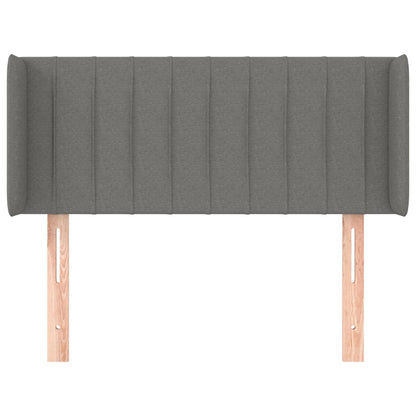 Hoofdbord Met Randen Stof 103 x 16 x 78/88 cm Donkergrijs