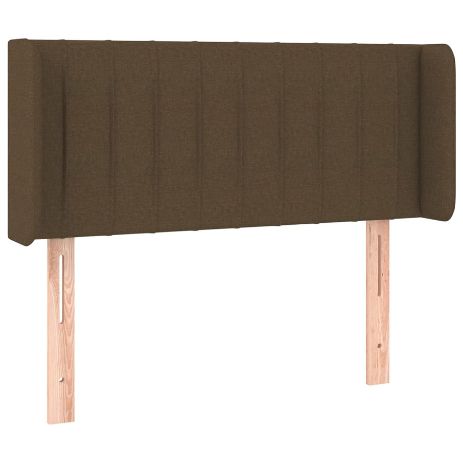 Hoofdbord Met Randen Stof 103 x 16 x 78/88 cm Donkerbruin