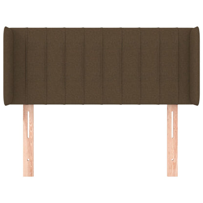 Hoofdbord Met Randen Stof 103 x 16 x 78/88 cm Donkerbruin