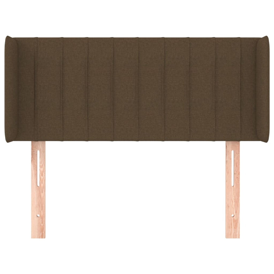 Hoofdbord Met Randen Stof 103 x 16 x 78/88 cm Donkerbruin