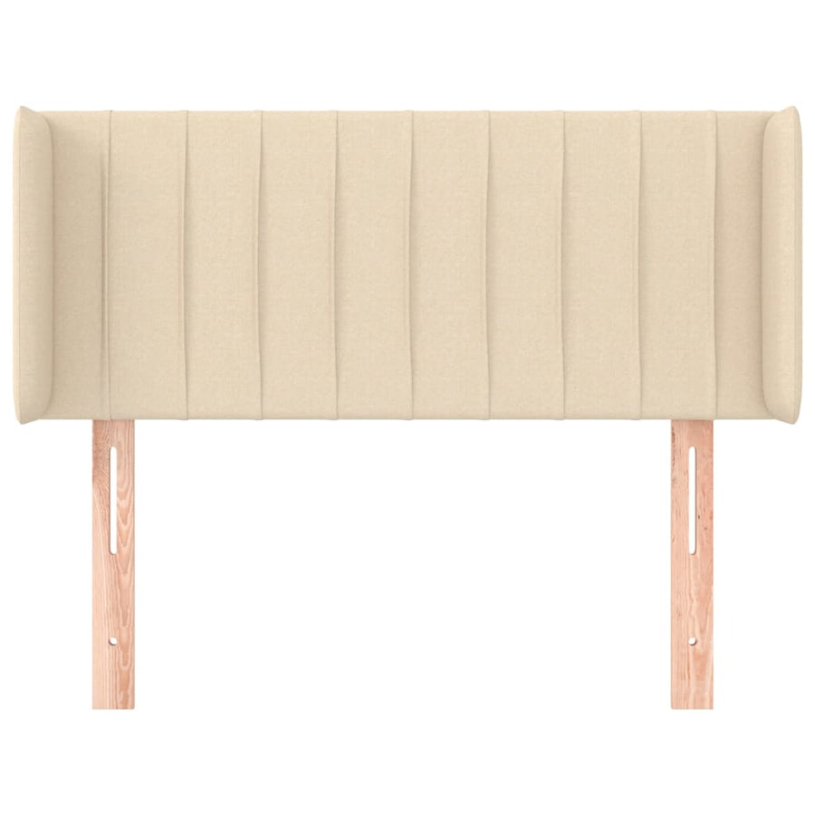 Hoofdbord Met Randen Stof Kleurig 103 x 16 x 78/88 cm Crème