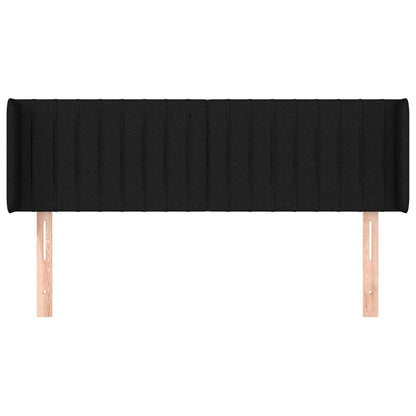 Hoofdbord Met Randen Stof 147 x 16 x 78/88 cm Zwart