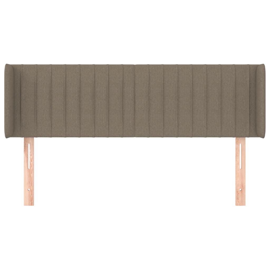 Hoofdbord Met Randen Stof 147 x 16 x 78/88 cm Taupe