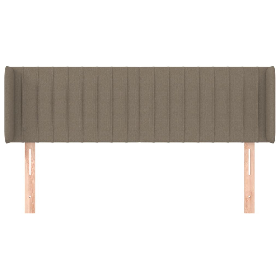 Hoofdbord Met Randen Stof 147 x 16 x 78/88 cm Taupe