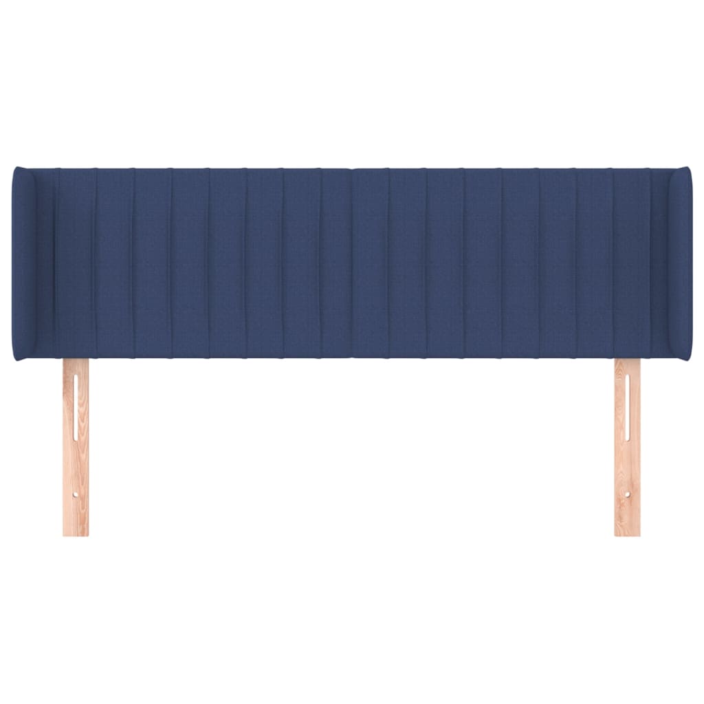 Hoofdbord Met Randen Stof 147 x 16 x 78/88 cm Blauw