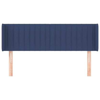 Hoofdbord Met Randen Stof 147 x 16 x 78/88 cm Blauw