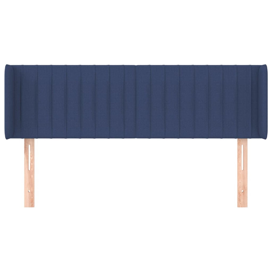 Hoofdbord Met Randen Stof 147 x 16 x 78/88 cm Blauw