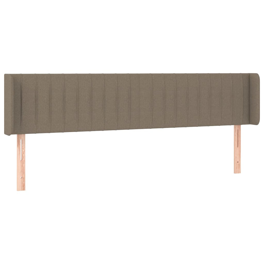 Hoofdbord Met Randen Stof 163 x 16 x 78/88 cm Taupe