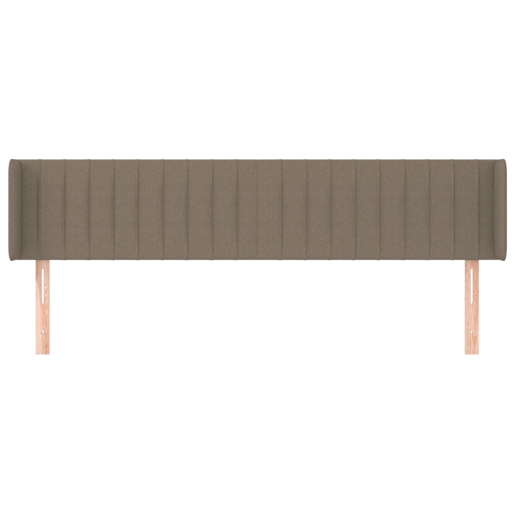 Hoofdbord Met Randen Stof 163 x 16 x 78/88 cm Taupe