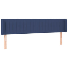 Hoofdbord Met Randen Stof 163 x 16 x 78/88 cm Blauw
