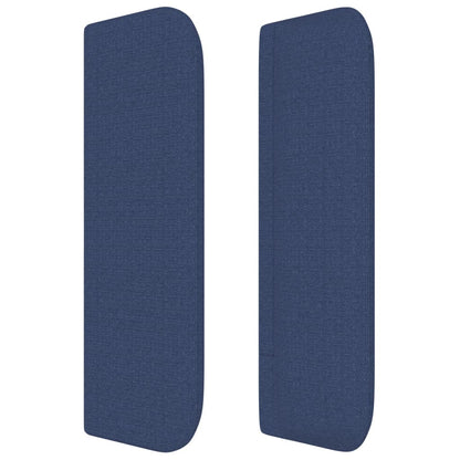 Hoofdbord Met Randen Stof 163 x 16 x 78/88 cm Blauw