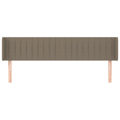 Hoofdbord Met Randen Stof 183 x 16 x 78/88 cm Taupe