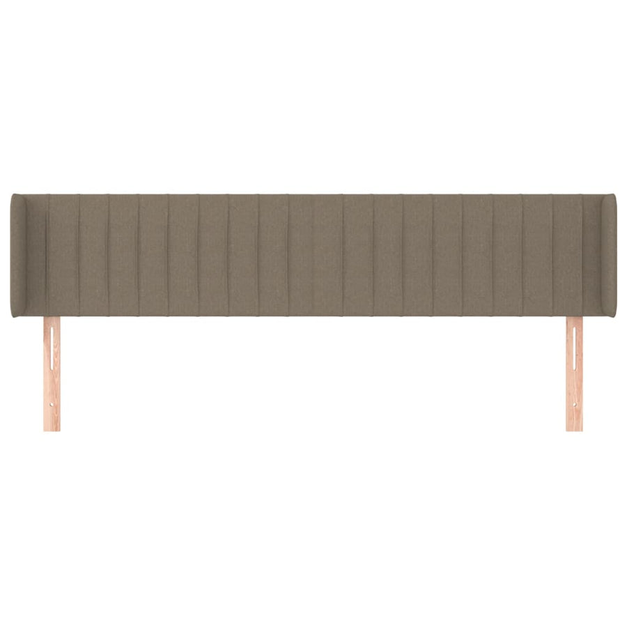 Hoofdbord Met Randen Stof 183 x 16 x 78/88 cm Taupe