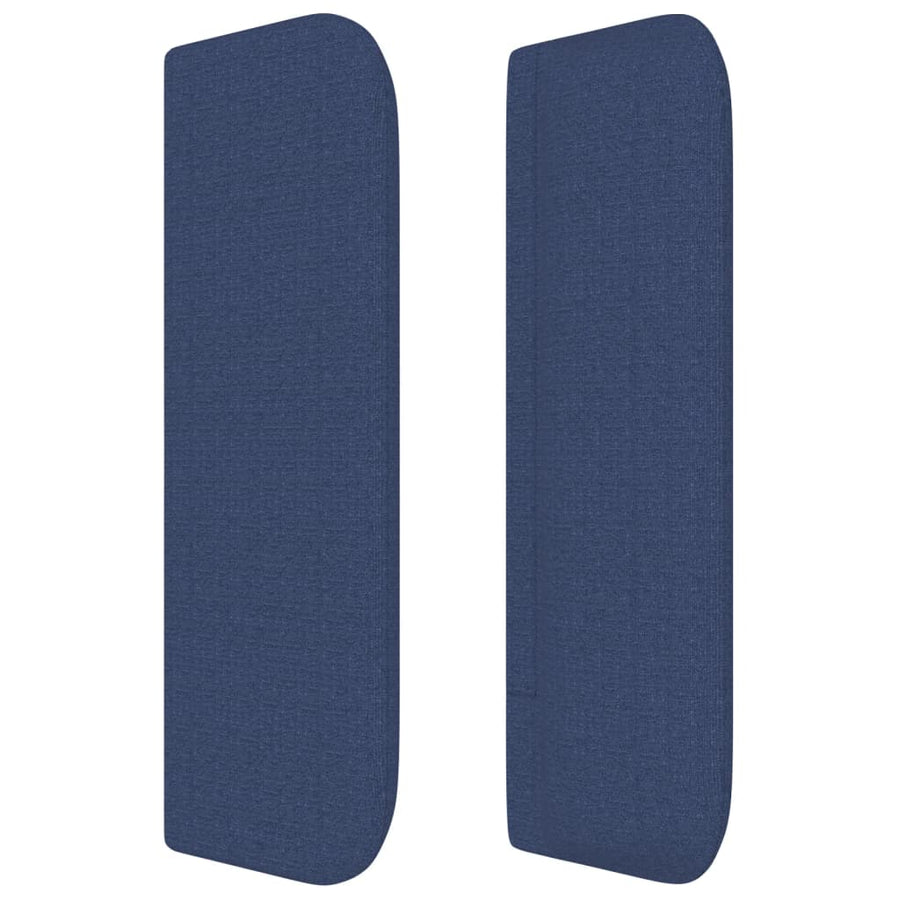 Hoofdbord Met Randen Stof 183 x 16 x 78/88 cm Blauw