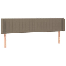 Hoofdbord Met Randen Stof 203 x 16 x 78/88 cm Taupe