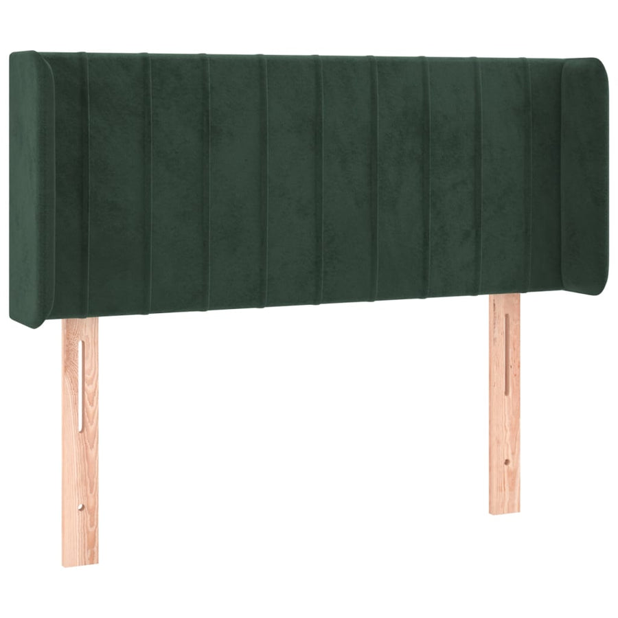 Hoofdbord Met Randen Fluweel 83 x 16 x 78/88 cm Donkergroen