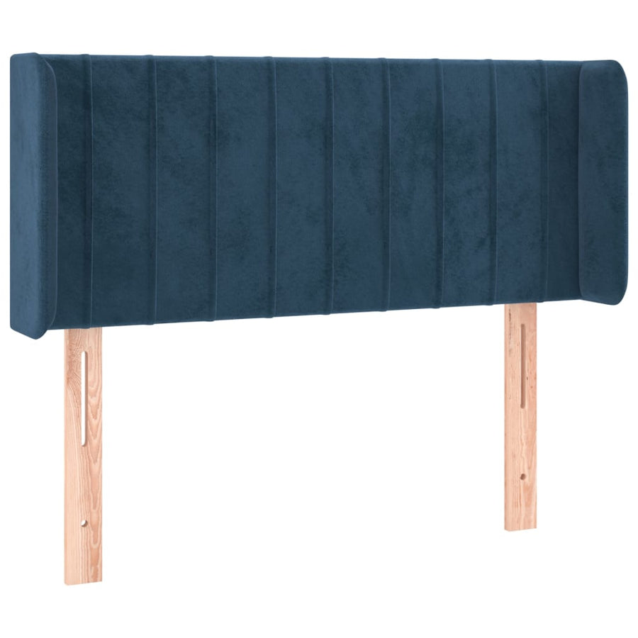 Hoofdbord Met Randen Fluweel 83 x 16 x 78/88 cm Donkerblauw