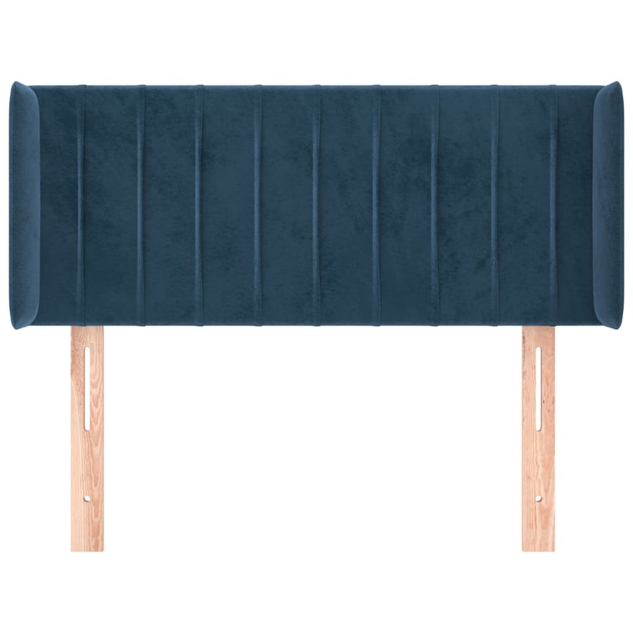 Hoofdbord Met Randen Fluweel 83 x 16 x 78/88 cm Donkerblauw
