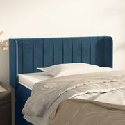 Hoofdbord fluweel 83x16x78/88 cm donkerblauw