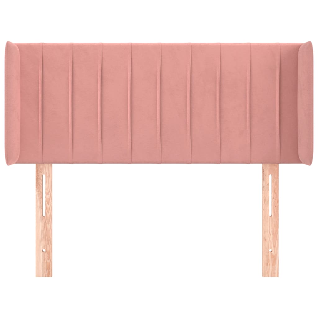 Hoofdbord Met Randen Fluweel 83 x 16 x 78/88 cm Roze