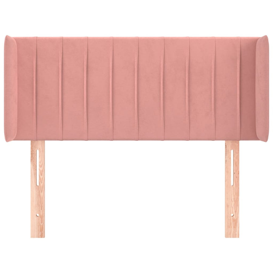 Hoofdbord Met Randen Fluweel 83 x 16 x 78/88 cm Roze