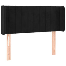 Hoofdbord Met Randen Fluweel 93 x 16 x 78/88 cm Zwart