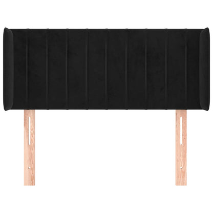 Hoofdbord Met Randen Fluweel 93 x 16 x 78/88 cm Zwart