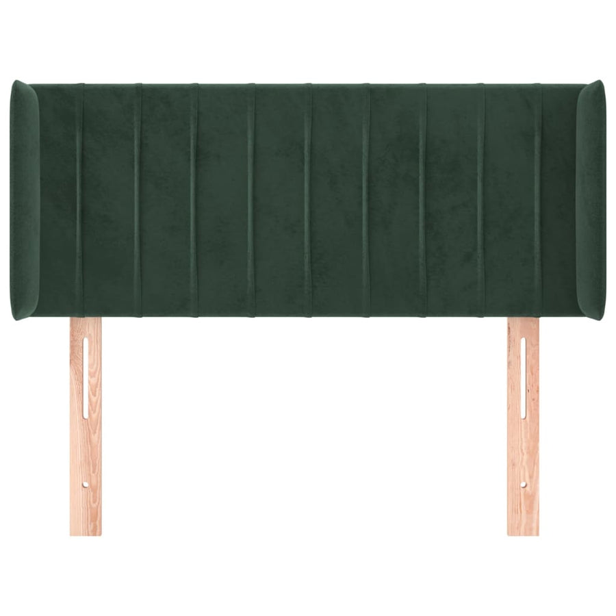 Hoofdbord Met Randen Fluweel 1 93 x 16 x 78/88 cm Donkergroen