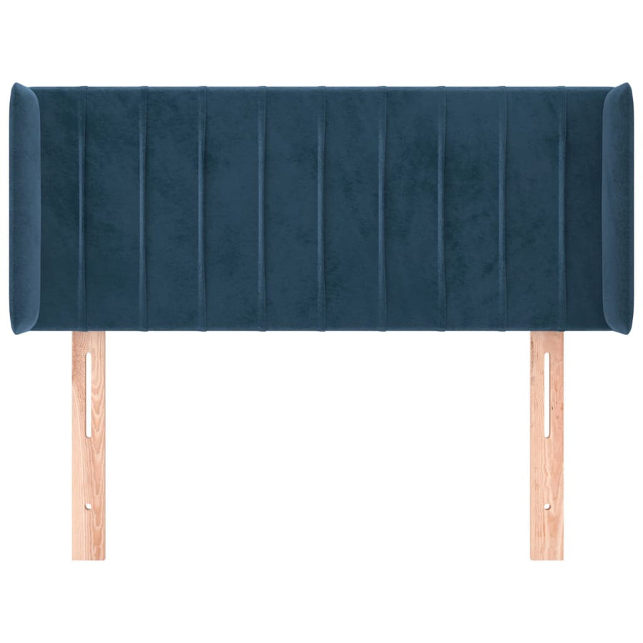 Hoofdbord Met Randen Fluweel 93 x 16 x 78/88 cm Donkerblauw