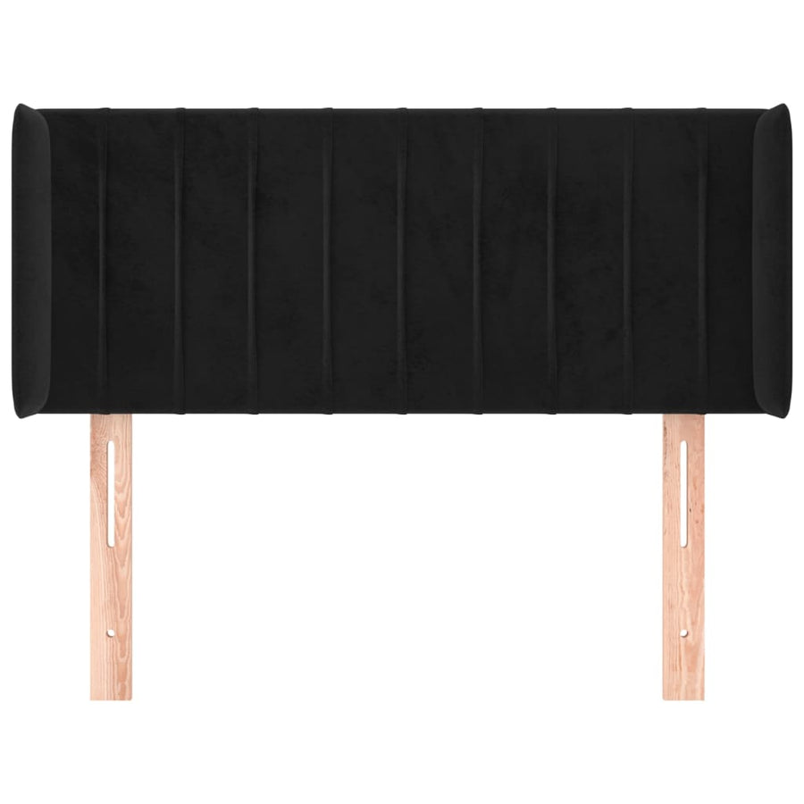 Hoofdbord Met Randen Fluweel 103 x 16 x 78/88 cm Zwart