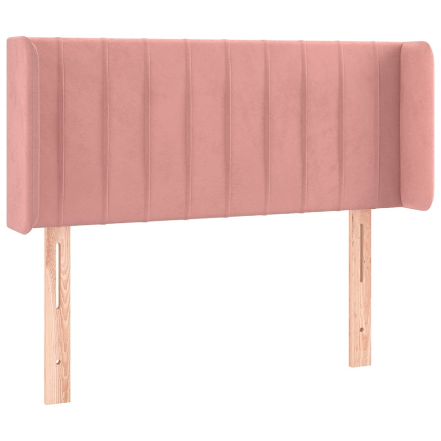 Hoofdbord Met Randen Fluweel 103 x 16 x 78/88 cm Roze