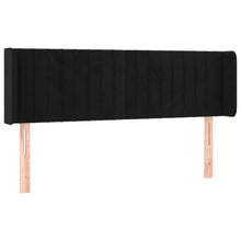 Hoofdbord Met Randen Fluweel 147 x 16 x 78/88 cm Zwart