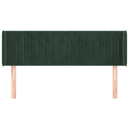 Hoofdbord Met Randen Fluweel 147 x 16 x 78/88 cm Donkergroen