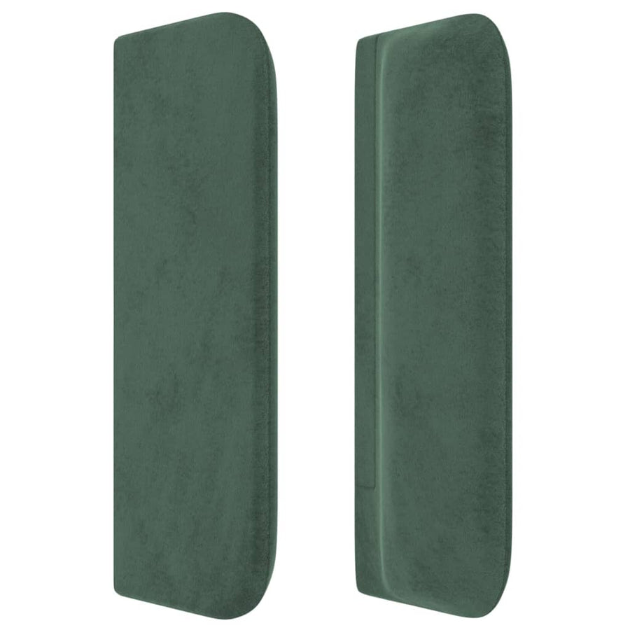Hoofdbord Met Randen Fluweel 147 x 16 x 78/88 cm Donkergroen