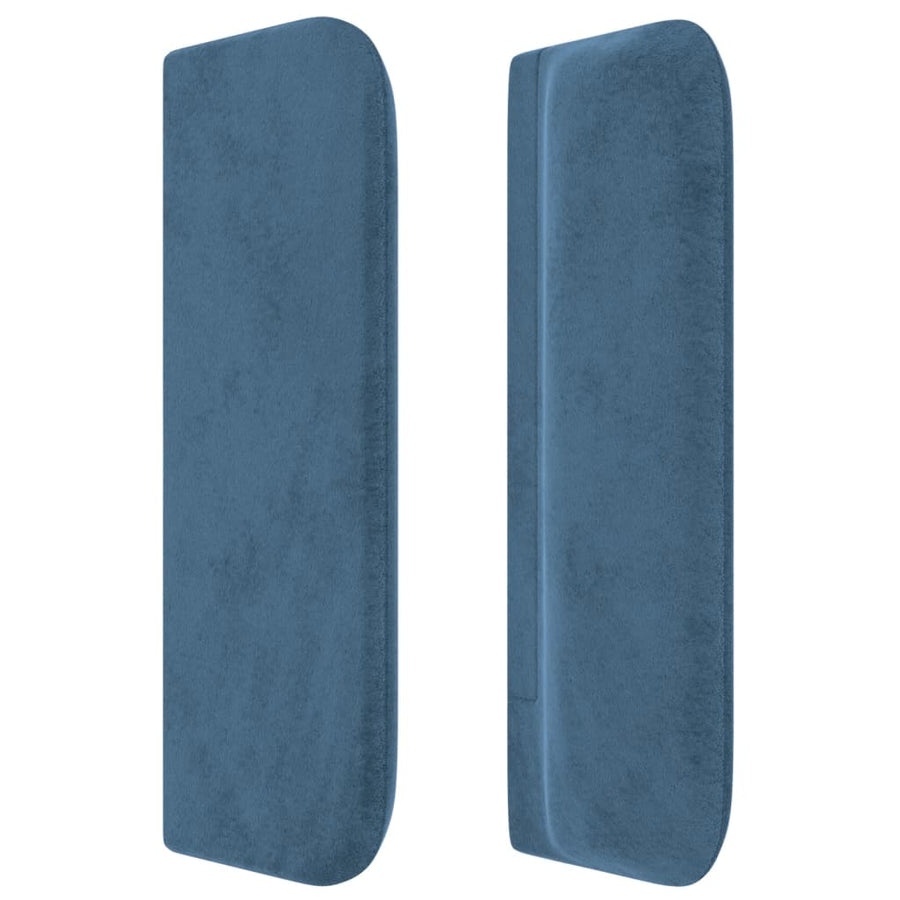 Hoofdbord Met Randen Fluweel 147 x 16 x 78/88 cm Donkerblauw