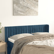 Hoofdbord 147x16x78/88 cm fluweel donkerblauw