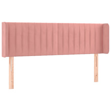 Hoofdbord Met Randen Fluweel 147 x 16 x 78/88 cm Roze