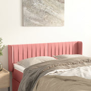 Hoofdbord fluweel roze 147x16x78/88 cm