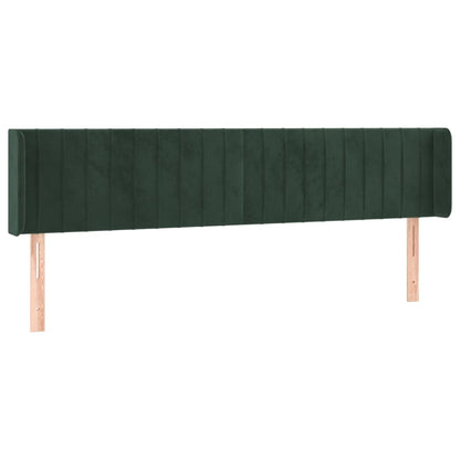 Hoofdbord Met Randen Fluweel 1 183 x 16 x 78/88 cm Donkergroen