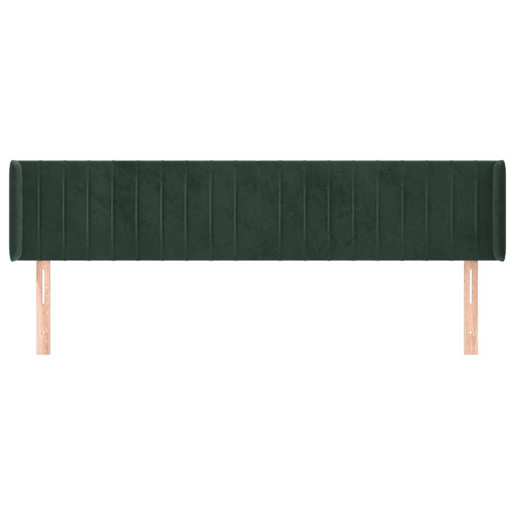 Hoofdbord Met Randen Fluweel 1 183 x 16 x 78/88 cm Donkergroen