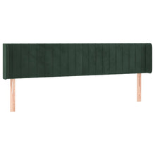 Hoofdbord Met Randen Fluweel 1 203 x 16 x 78/88 cm Donkergroen