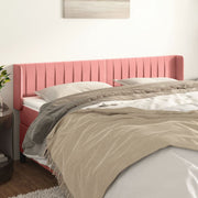 Hoofdbord 203x16x78/88 cm fluweel roze