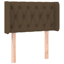 Hoofdbord Met Randen Stof 83 x 16 x 78/88 cm Donkerbruin