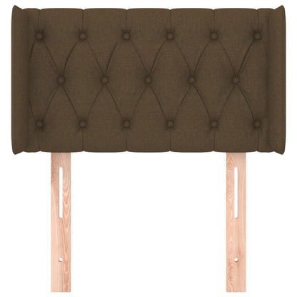 Hoofdbord Met Randen Stof 83 x 16 x 78/88 cm Donkerbruin