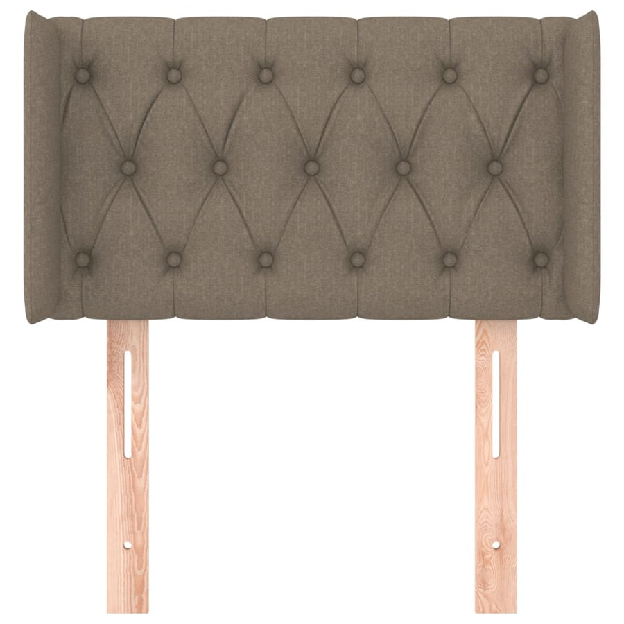 Hoofdbord Met Randen Stof 83 x 16 x 78/88 cm Taupe
