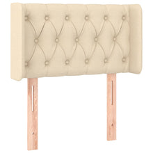 Hoofdbord Met Randen Stof Kleurig 83 x 16 x 78/88 cm Crème