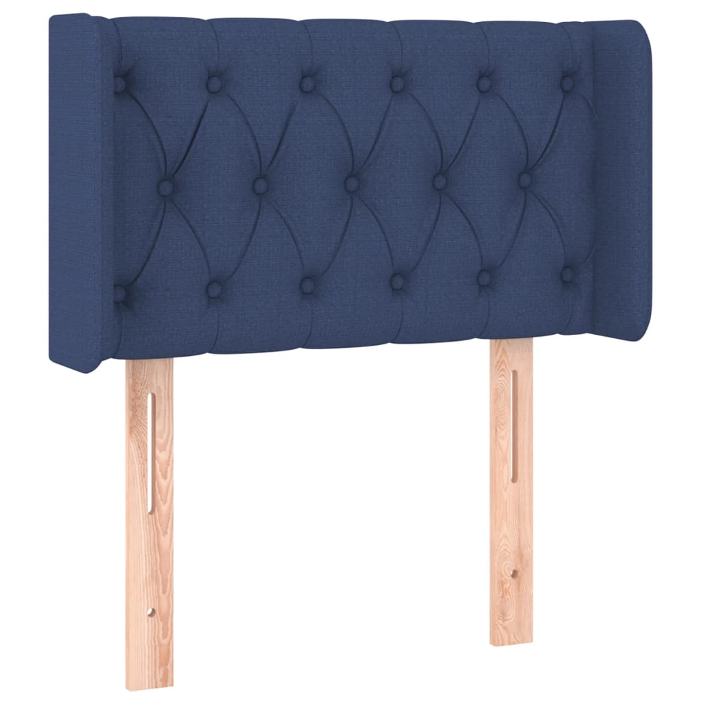 Hoofdbord Met Randen Stof 83 x 16 x 78/88 cm Blauw
