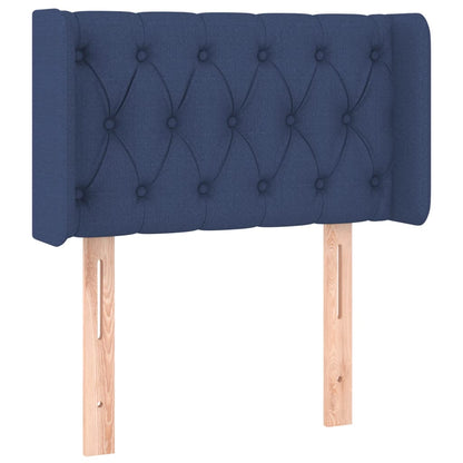 Hoofdbord Met Randen Stof 83 x 16 x 78/88 cm Blauw
