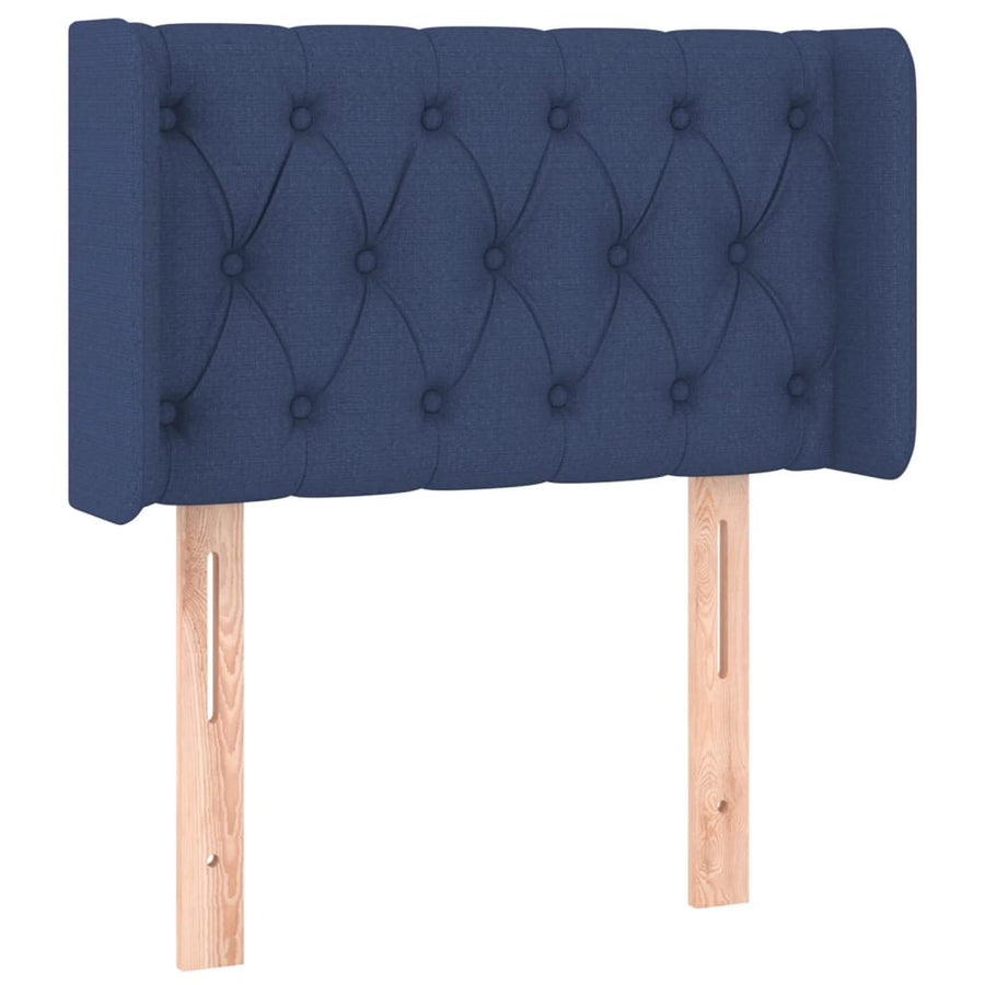 Hoofdbord Met Randen Stof 83 x 16 x 78/88 cm Blauw