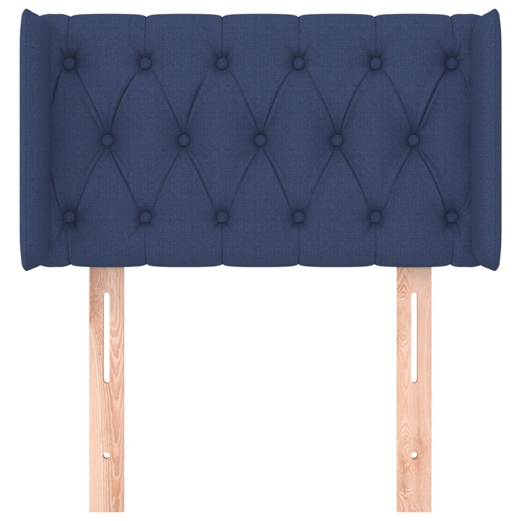 Hoofdbord Met Randen Stof 83 x 16 x 78/88 cm Blauw